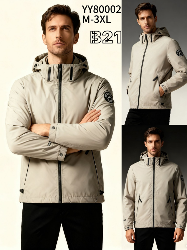 Kurtka męska cienka Roz M-3XL, 1 Kolor Paczka 5 szt